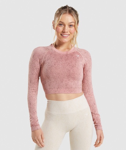 Adapt Fleck Seamless Long Sleeve Crop