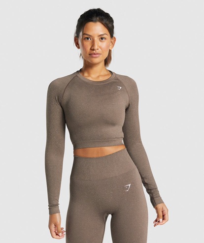 Adapt Fleck Seamless Long Sleeve Crop