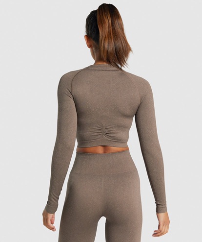 Adapt Fleck Seamless Long Sleeve Crop