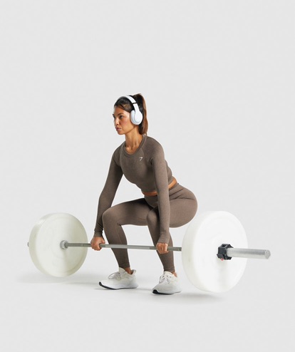 Adapt Fleck Seamless Long Sleeve Crop