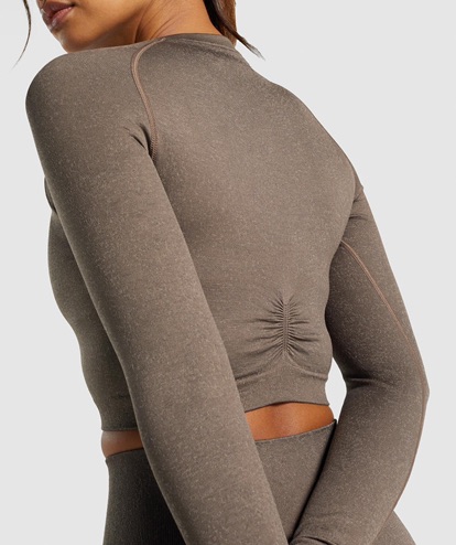 Adapt Fleck Seamless Long Sleeve Crop