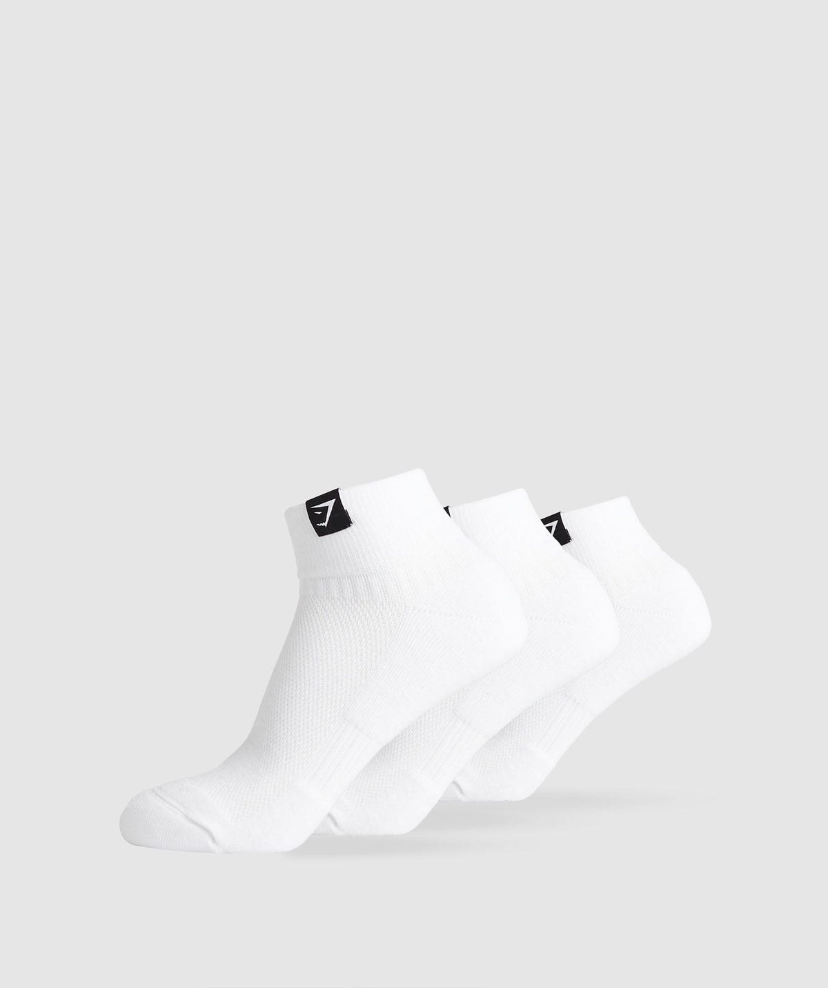 WOVEN TAB QUARTER SOCKS 3PK