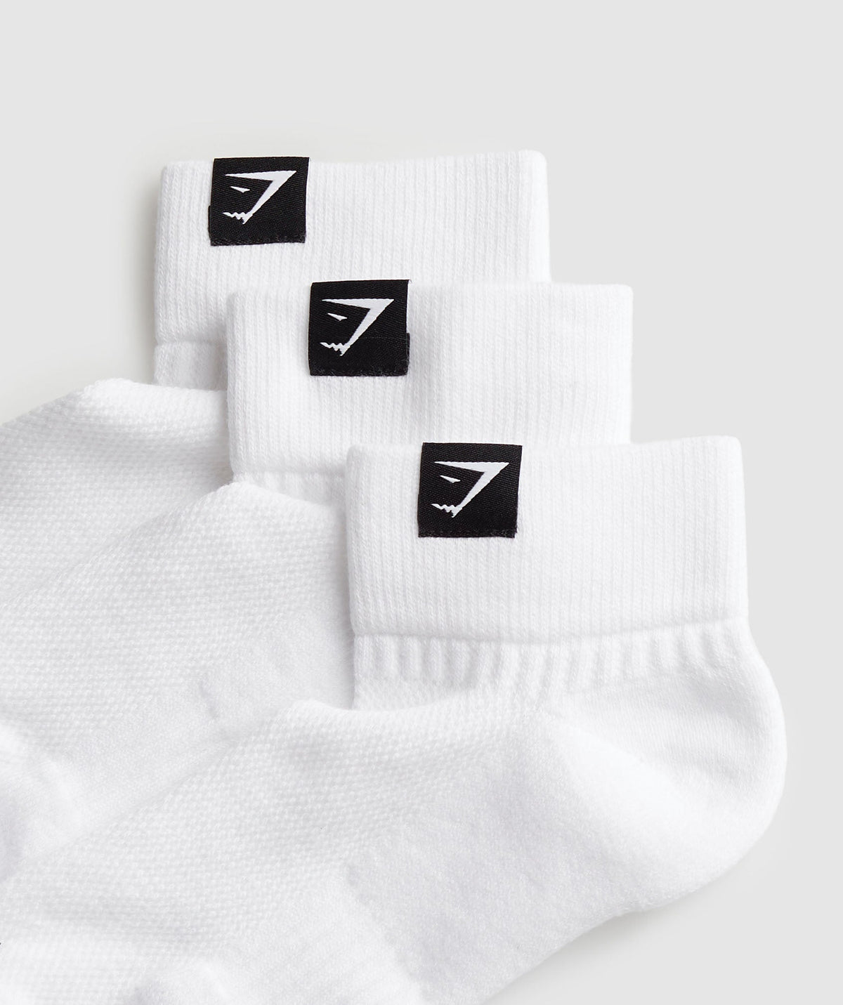 WOVEN TAB QUARTER SOCKS 3PK