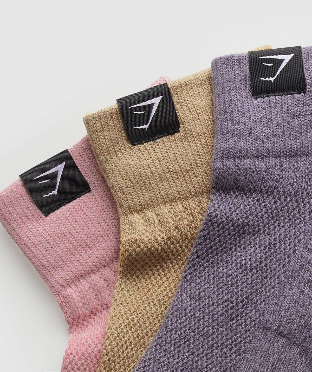 WOVEN TAB QUARTER SOCKS 3PK
