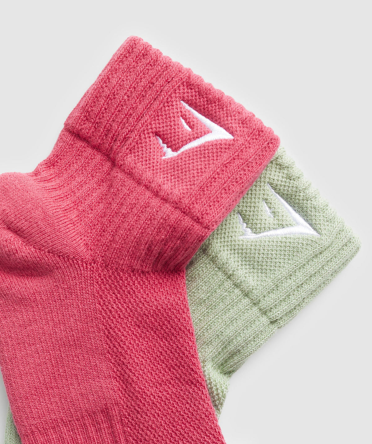 SHARKHEAD EMBROIDERED QUARTER SOCKS 2PK