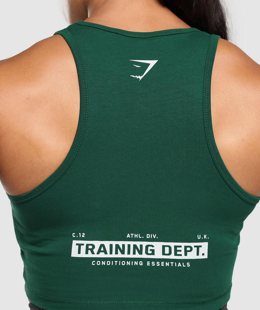Training Department Graphic Cropped Tank