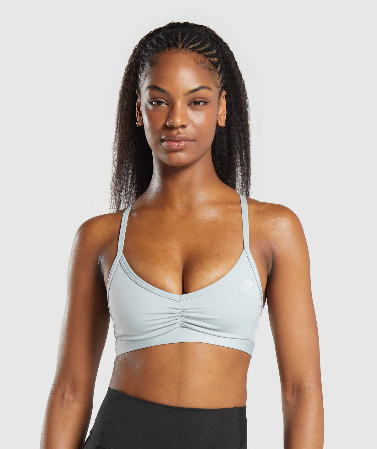 RUCHED STRAPPY SPORTS BRA
