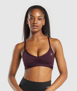 RUCHED STRAPPY SPORTS BRA