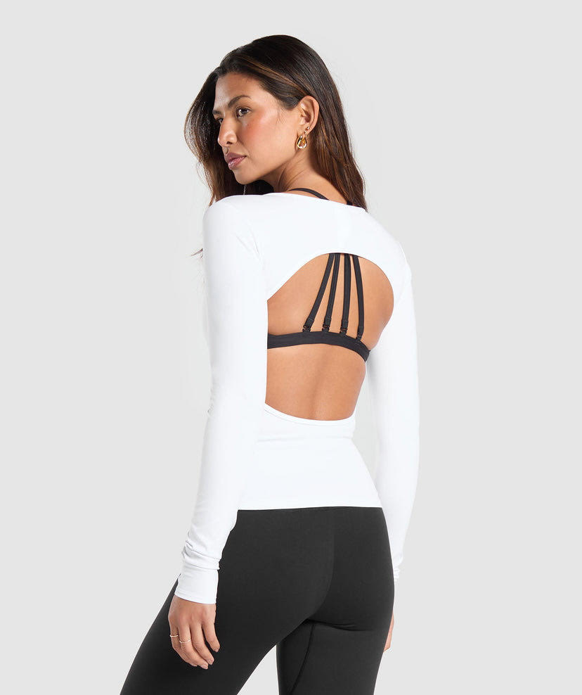 EVERYDAY OPEN BACK LONG SLEEVE TOP