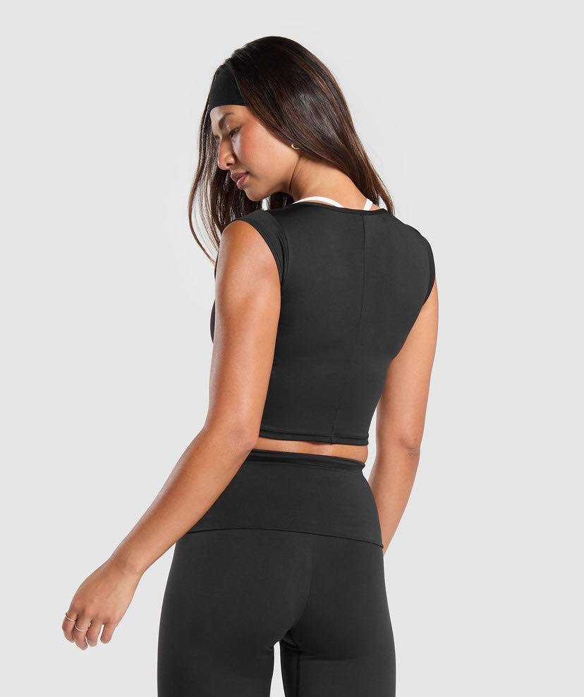 Everyday Cap Sleeve Crop Top