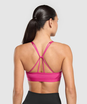 RUCHED STRAPPY SPORTS BRA