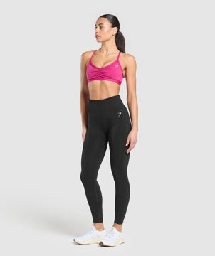 RUCHED STRAPPY SPORTS BRA