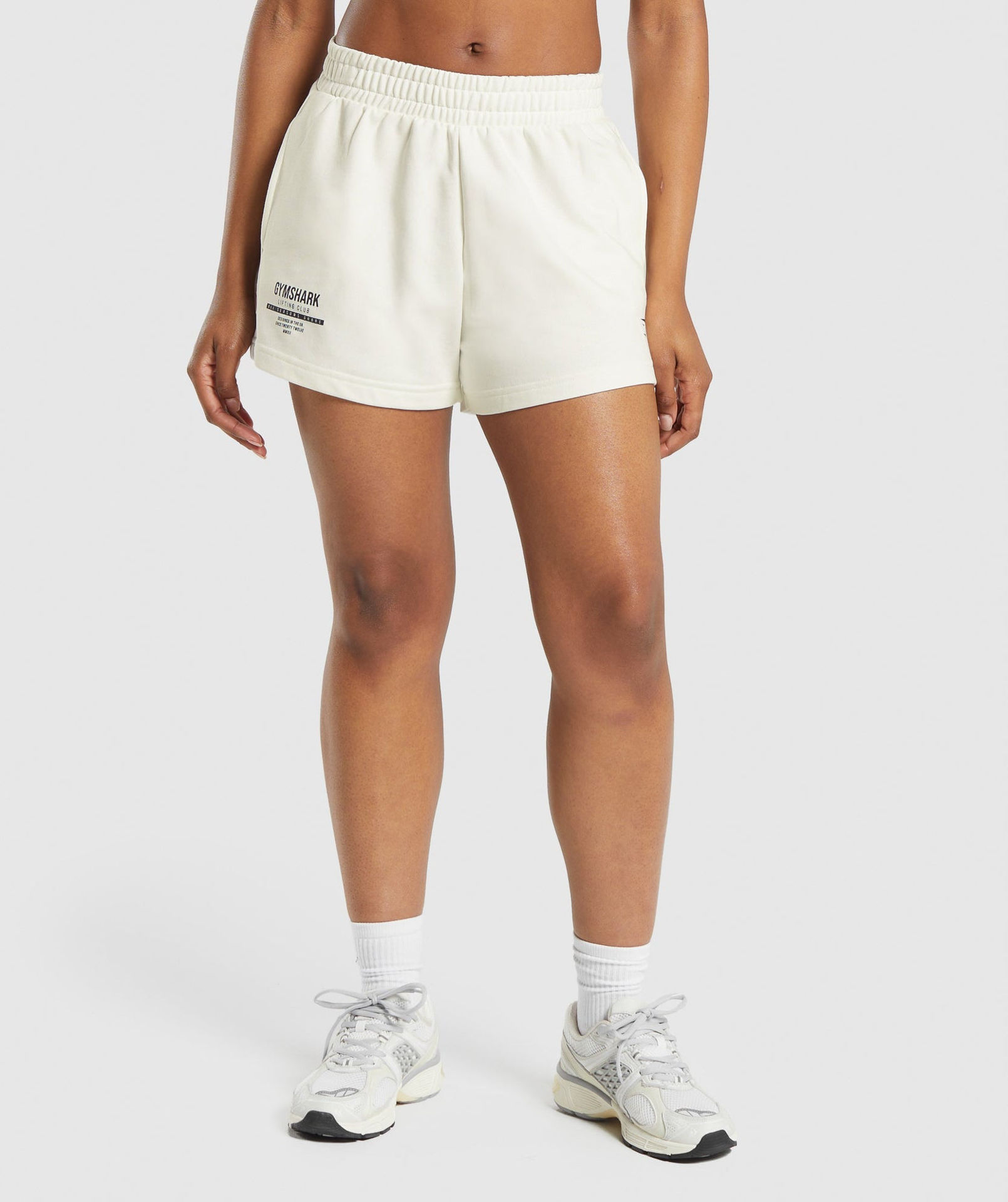 CARE LABEL GRAPHIC BRUSHED SHORTS