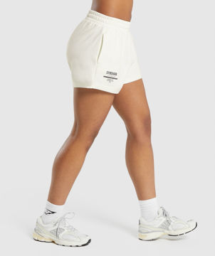 CARE LABEL GRAPHIC BRUSHED SHORTS