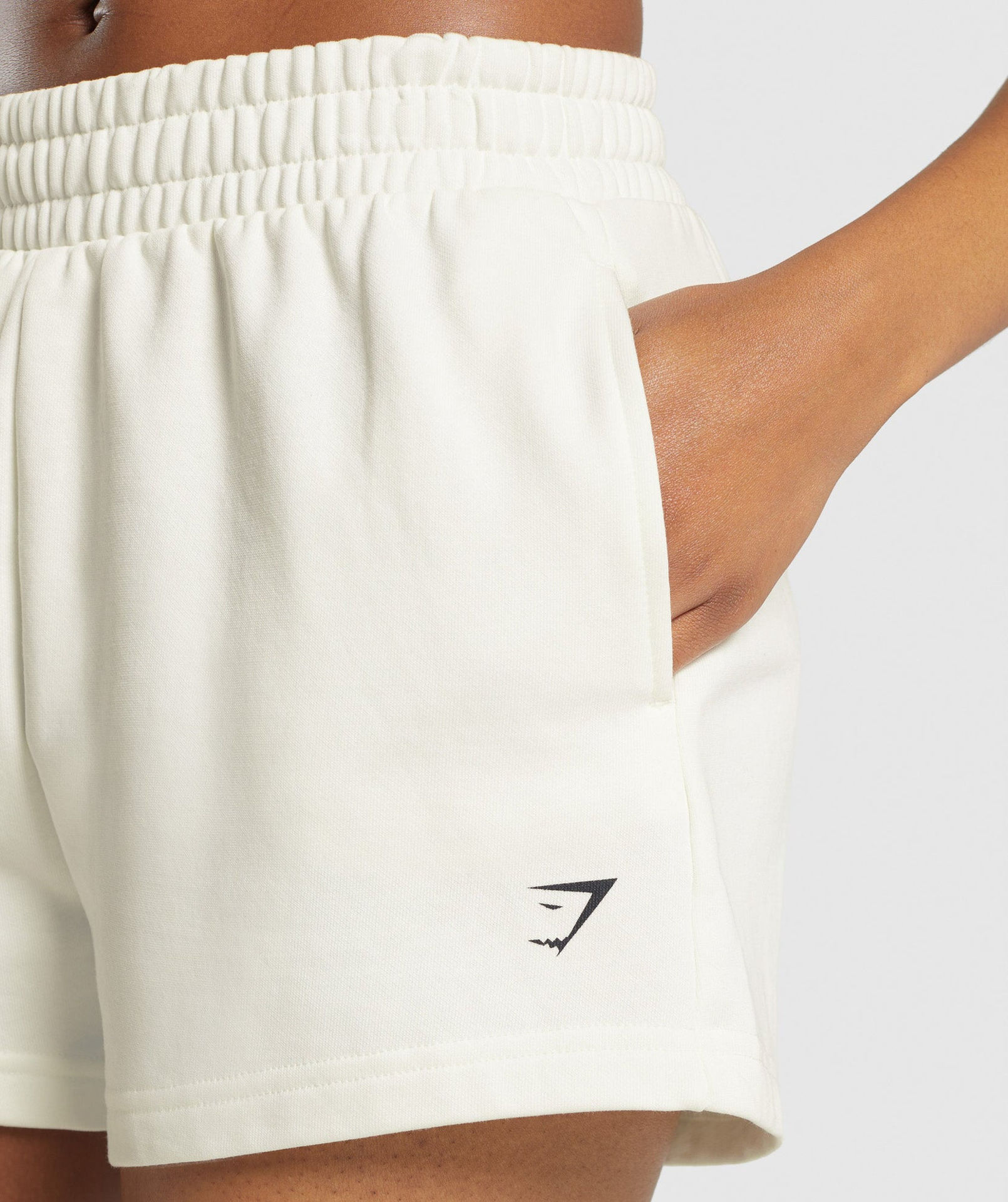 CARE LABEL GRAPHIC BRUSHED SHORTS