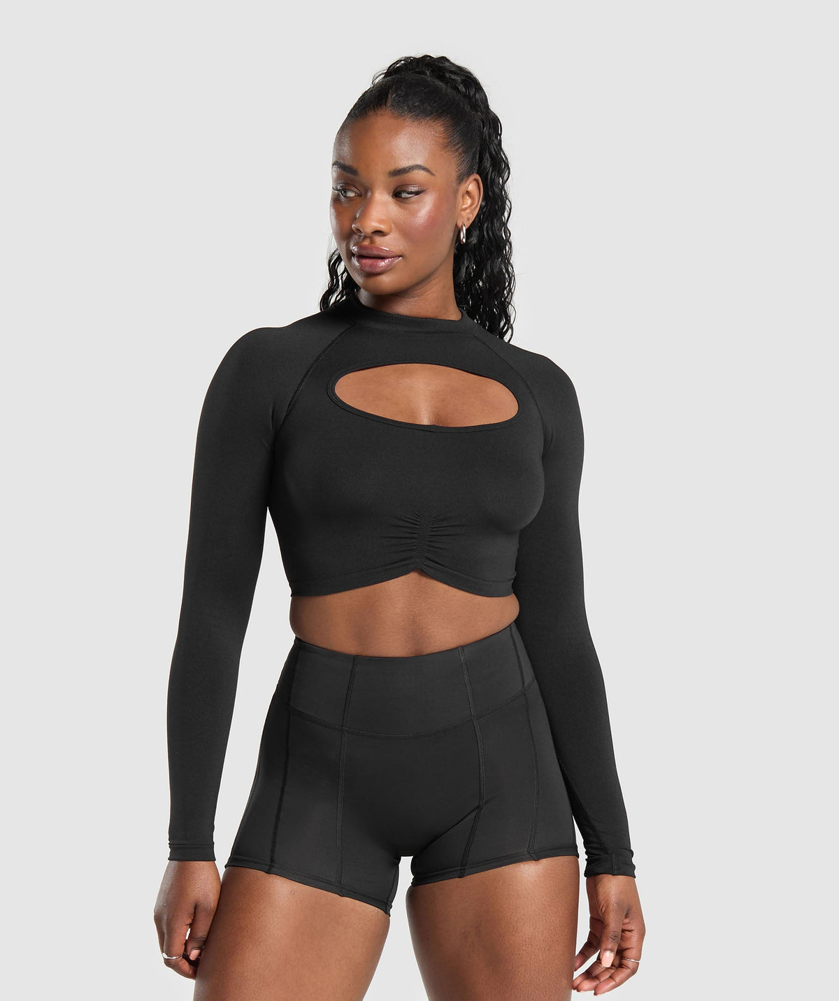 APEX LIMIT SEAMLESS LONG SLEEVE CROP TOP