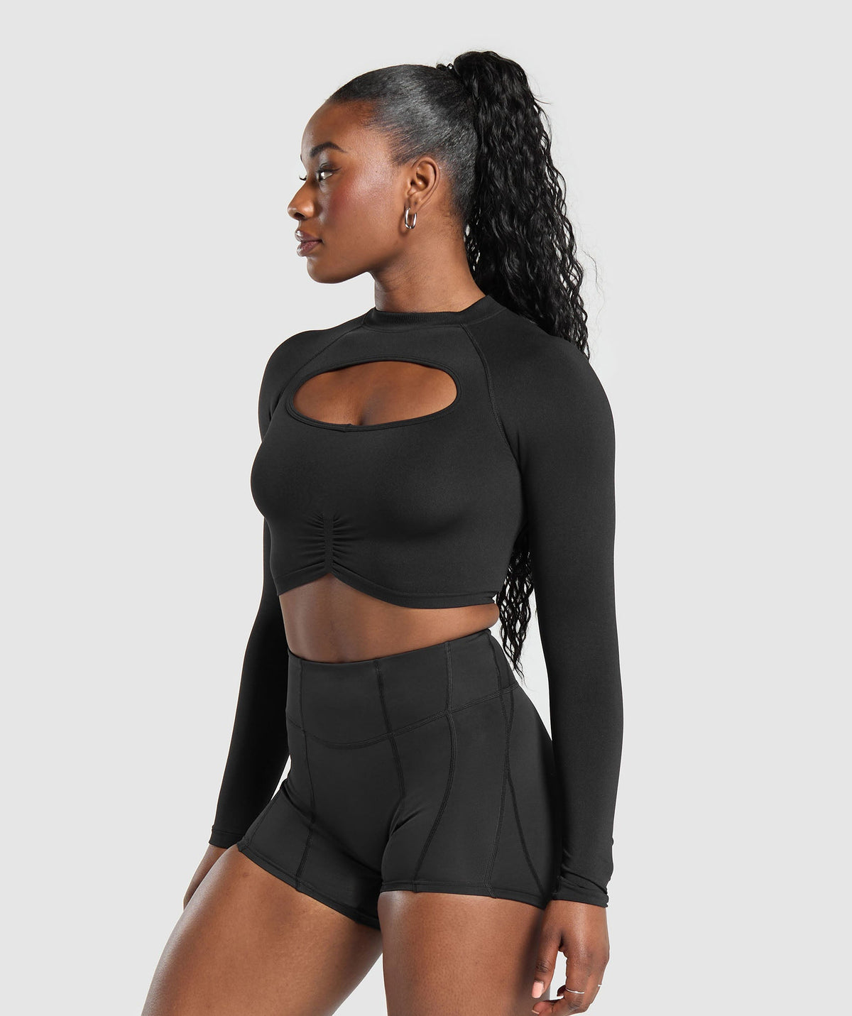APEX LIMIT SEAMLESS LONG SLEEVE CROP TOP