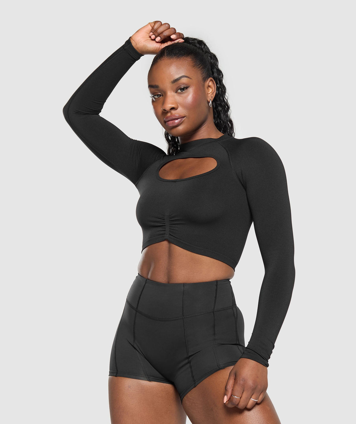 APEX LIMIT SEAMLESS LONG SLEEVE CROP TOP
