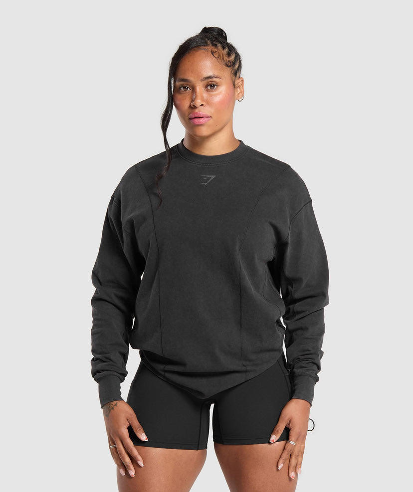 Power Oversized Long Sleeve Top