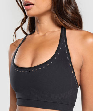 WARP KNIT SEAMLESS HALTER NECK BRALETTE