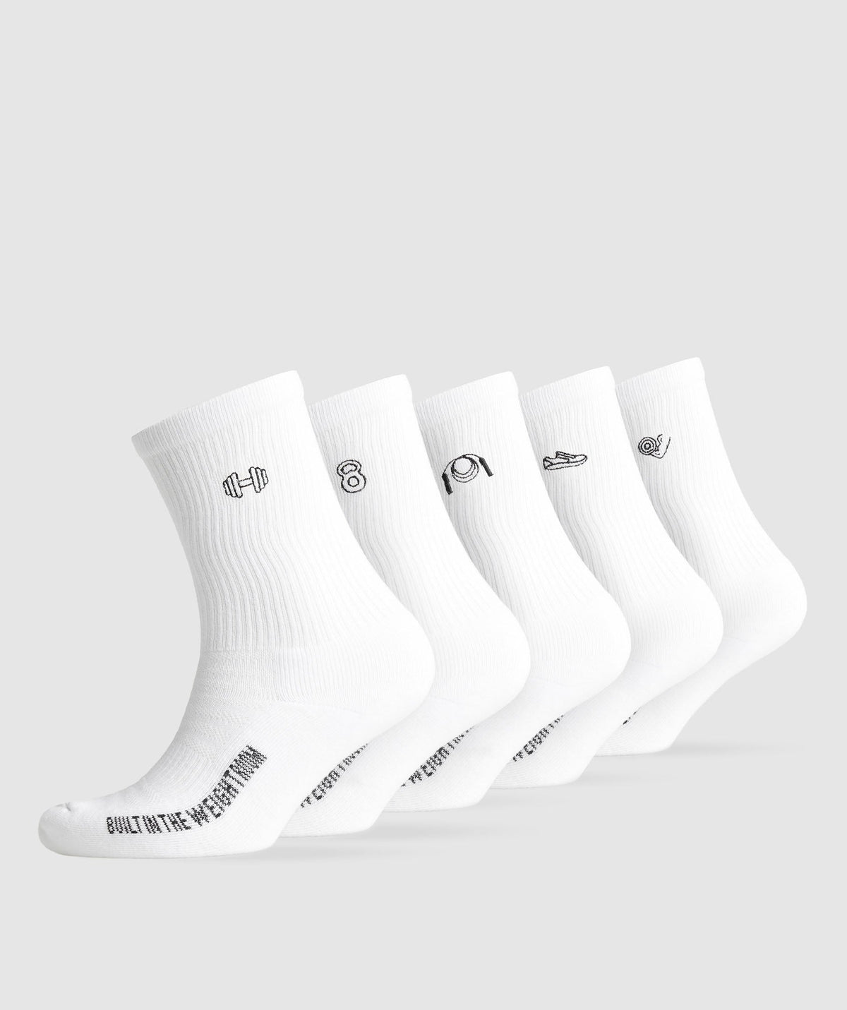 GRAPHIC CONDITIONING CREW SOCKS 5PK