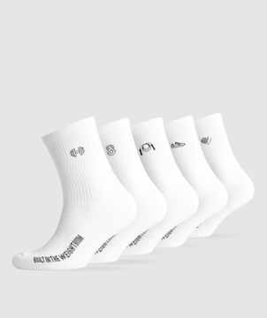 GRAPHIC CONDITIONING CREW SOCKS 5PK