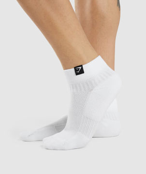 WOVEN TAB QUARTER SOCKS 1PK