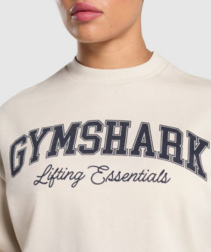 LIFTING ESSENTIALS GRAPHIC BRUSHED OVERSIZED SWEATSHIRT