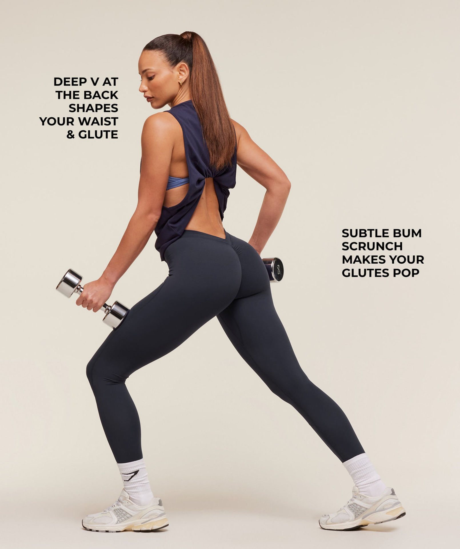 LIFTING DIPPED WAISTBAND LEGGINGS