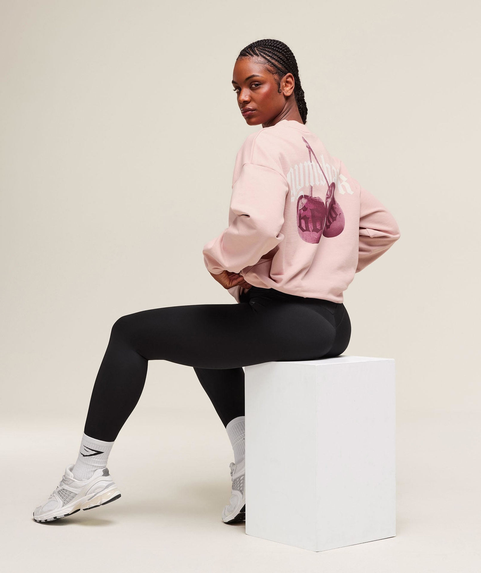Cherry Graphic Oversized Sweatshirt