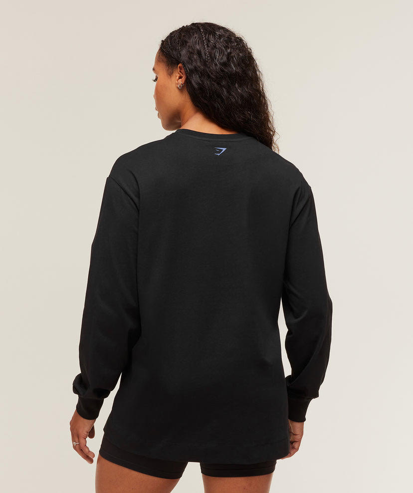 Lifting Club Graphic Oversized Long Sleeve T-Shirt