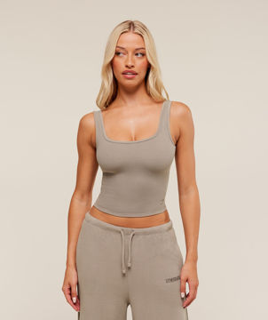 WAFFLE CROPPED TANK