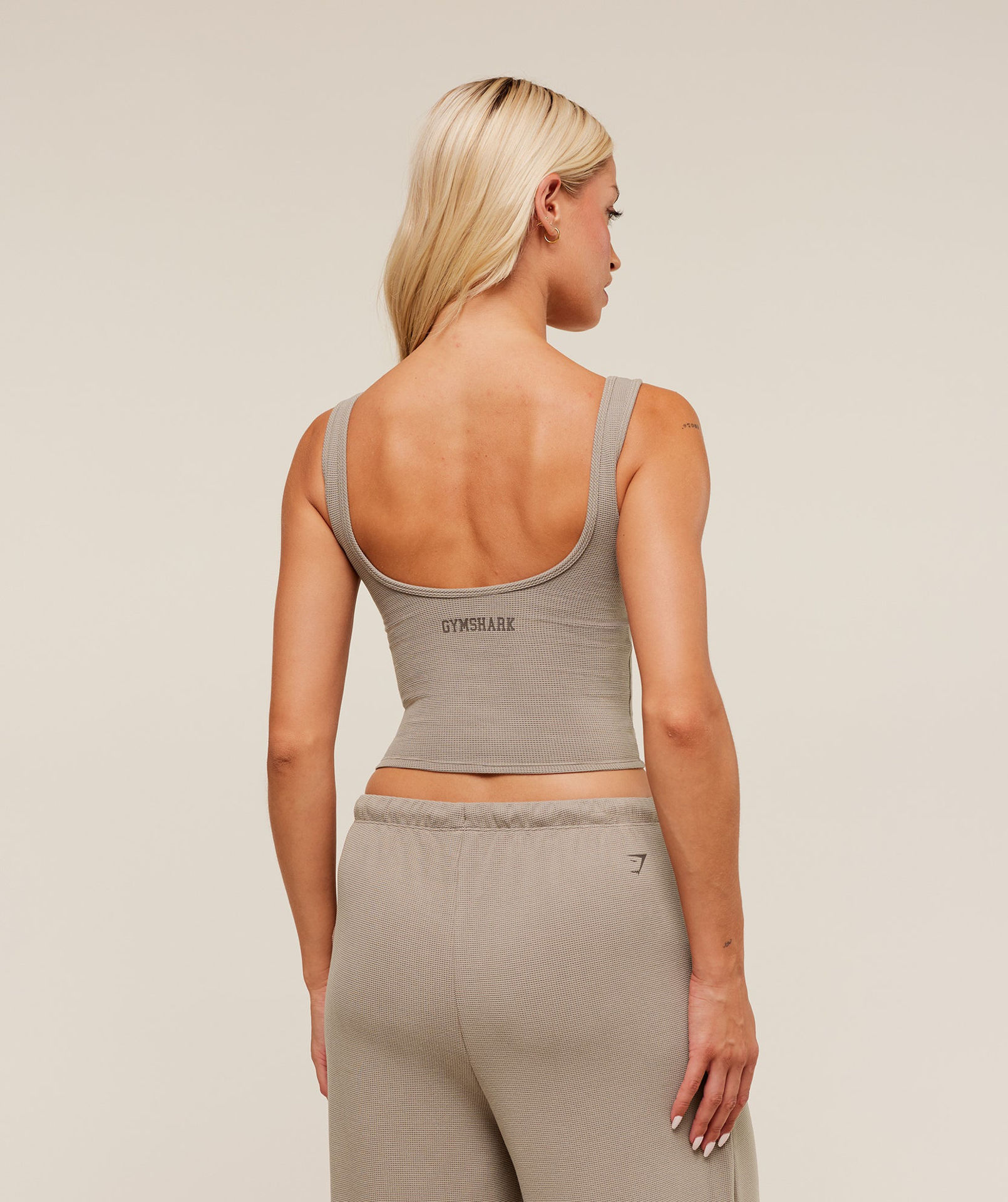 WAFFLE CROPPED TANK