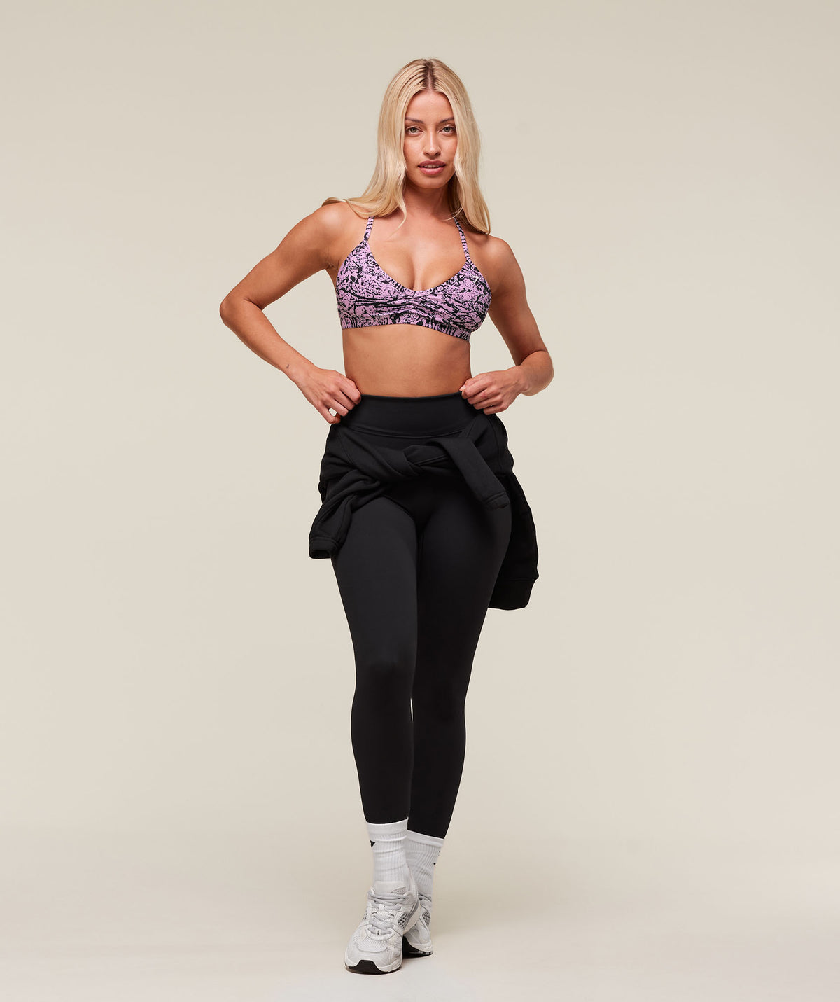 PRINTED MINIMAL SPORTS BRA
